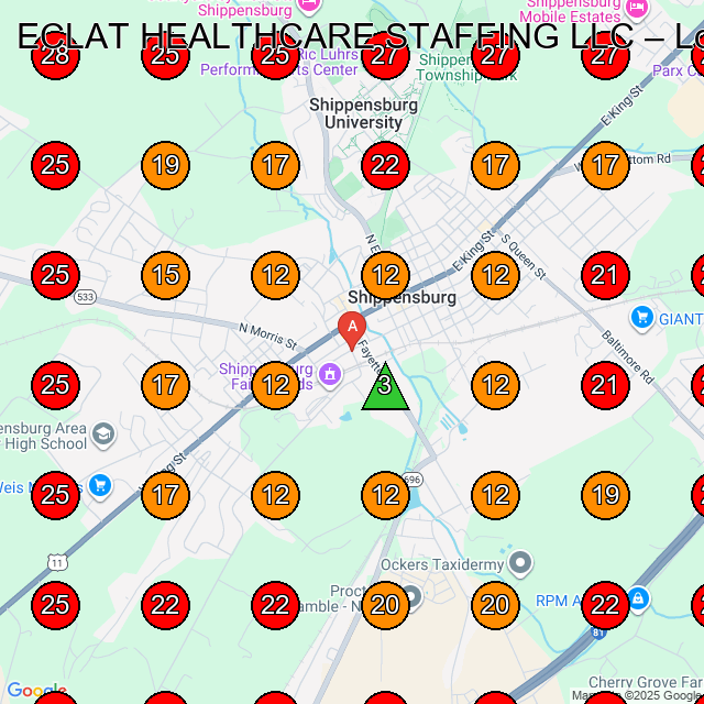 ECLAT HEALTHCARE STAFFING LLC GeoGrid visibility map for Asphalt Contractor in None
